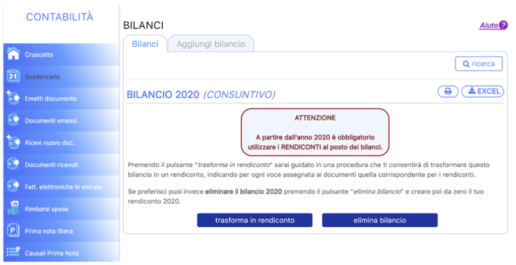 Schemi di Rendiconto assofacile 2