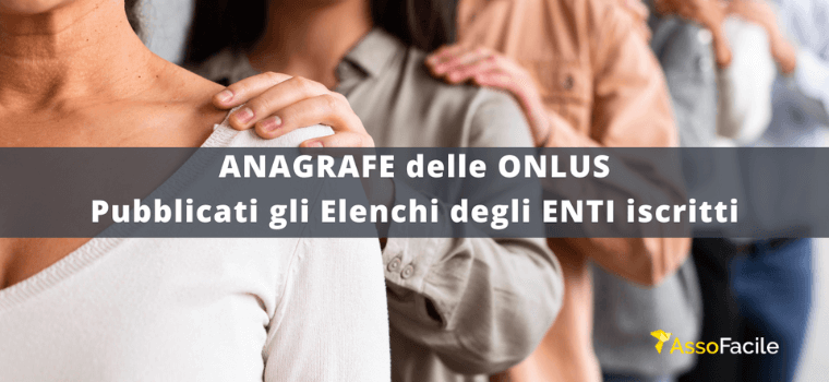 Anagrafe delle Onlus: pubblicati gli elenchi degli enti iscritti