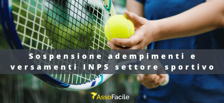 sospensione adempimenti e versamenti inps settore sportivo