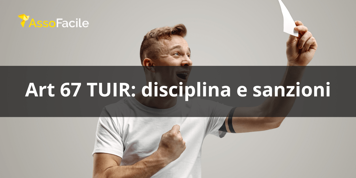 Art 67 TUIR: disciplina e sanzioni relative a vincite e premi