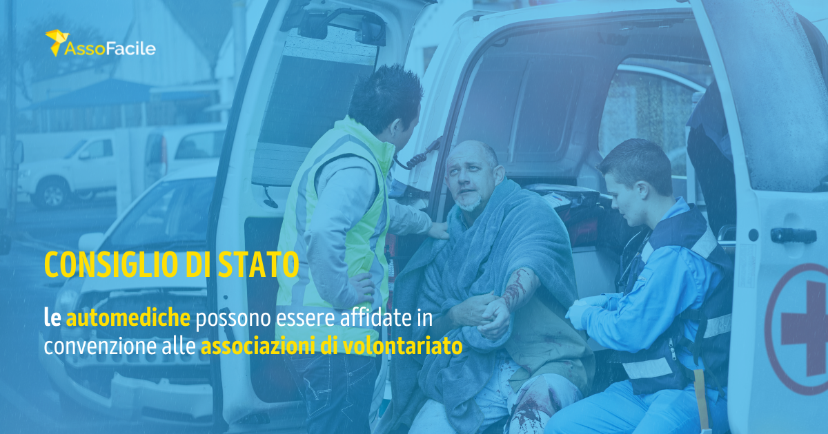 Il Consiglio di Stato conferma: le automediche possono essere affidate in convenzione alle associazioni di volontariato