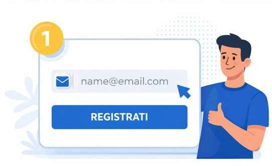 Passo 1: registrati con la tua email per attivare AssoFacile gratis in 2 minuti